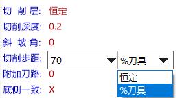切削深度模式选择