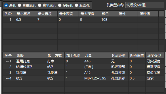 牙孔颜色识别配置示例