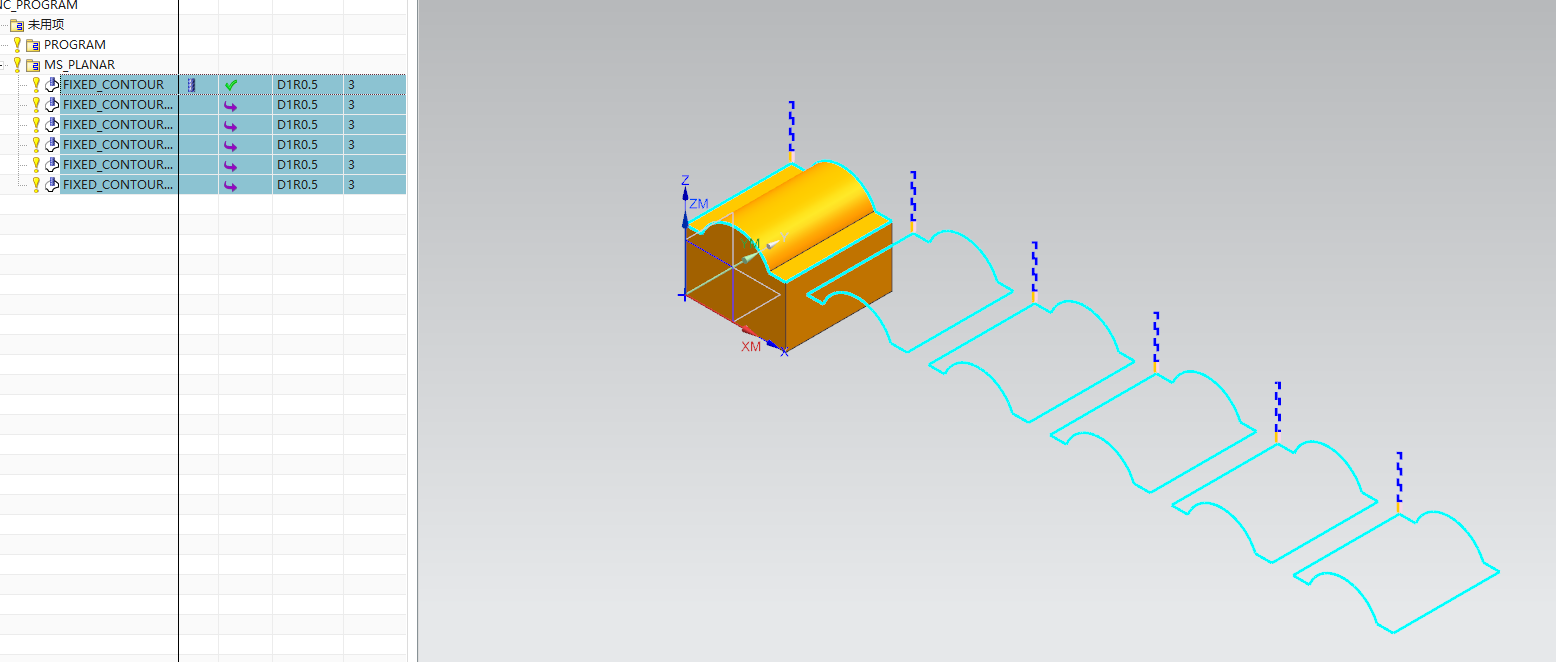 3D 轮廓倒角刀路示例