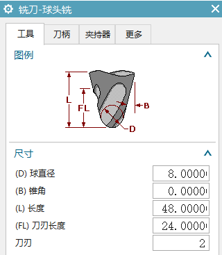 球刀规格参数没有 R 角