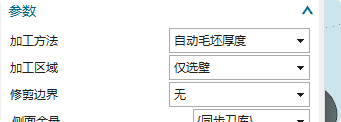 加工区域选项